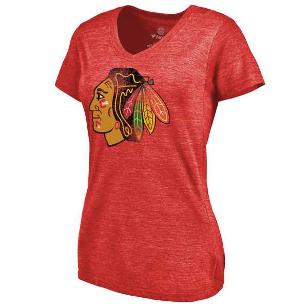 Women's Chicago Blackhawks Distressed Team Primary Logo Tri Blend T-Shirt Red FengYun,We sell and wholesale Women's Chicago Blackhawks Distressed Team Primary Logo Tri Blend T-Shirt Red FengYun on line form chian!
